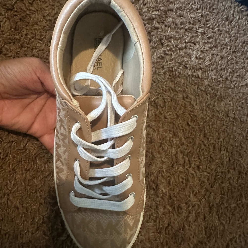 Michael Kors Beige and White Women's Sneakers